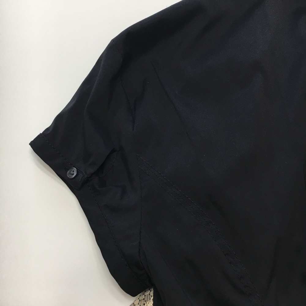 Express Stretch Black Blouse with Buckle, sz XS - Picture 8 of 8